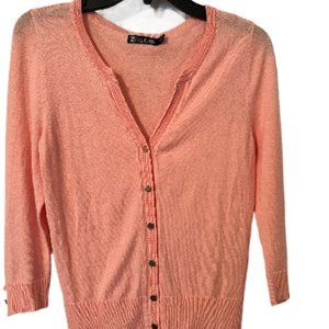 New York & Company Pink V Neck Cardigan Size XS